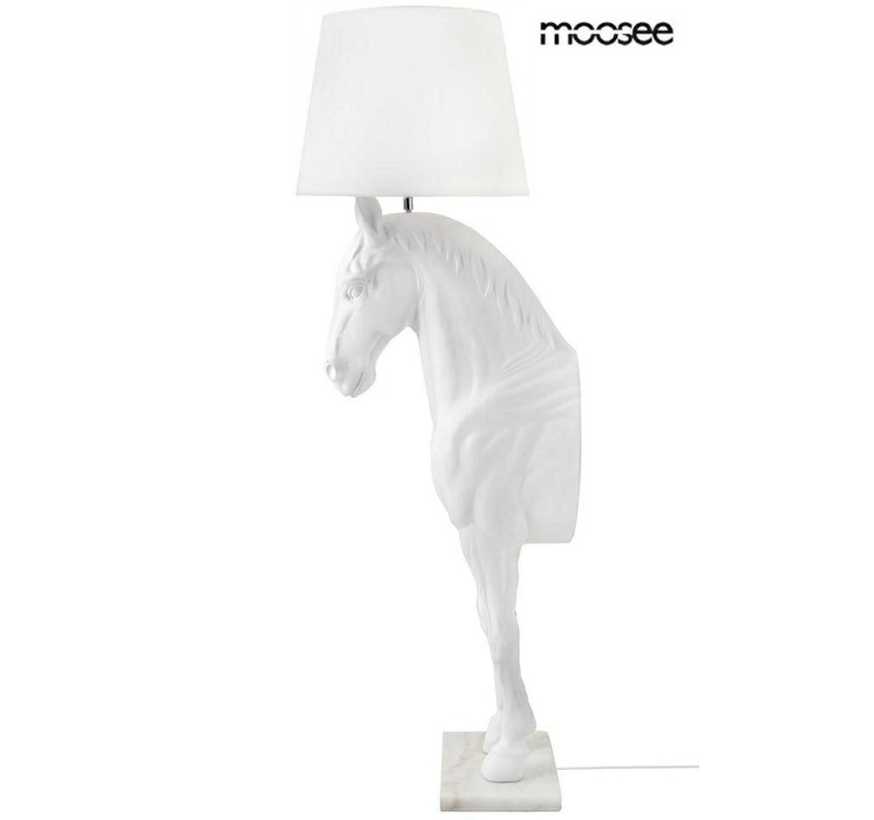 MOOSEE lampa podłogowa KOŃ HORSE STAND    M biała - włókno szklane