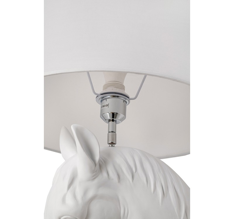 MOOSEE lampa podłogowa KOŃ HORSE STAND    M biała - włókno szklane