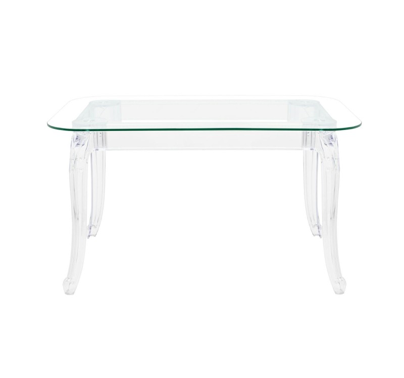 Stół KING 120 transparentny - poliwęglan, szkło hartowane