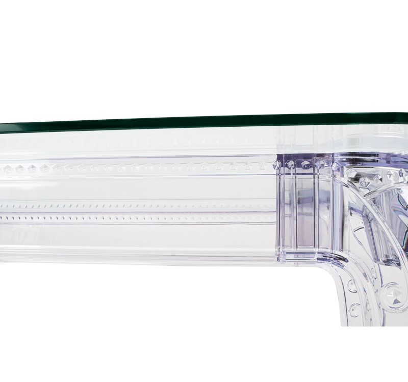 Stół KING 120 transparentny - poliwęglan, szkło hartowane