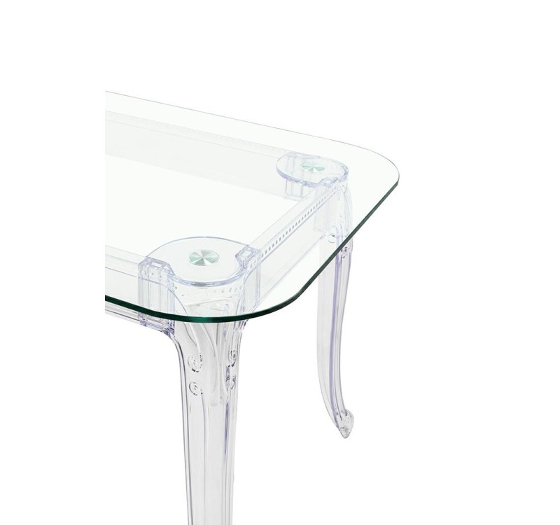 Stół KING 120 transparentny - poliwęglan, szkło hartowane