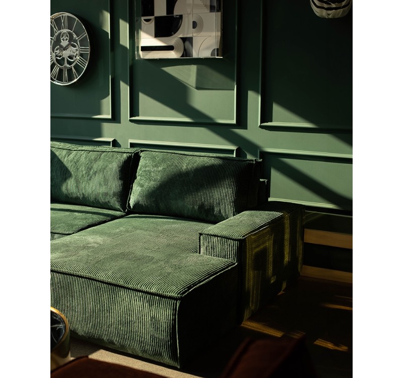 Narożnik PILLOW M prawy z funkcją spania  zielony