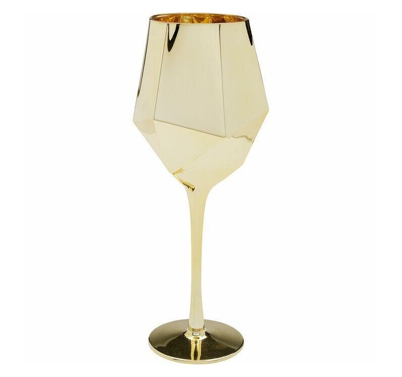 KARE komplet 4 kieliszków do wina         DIAMOND 660 ml złoty