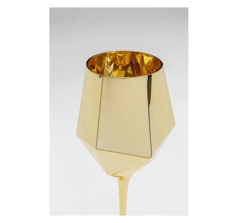 KARE komplet 4 kieliszków do wina         DIAMOND 660 ml złoty