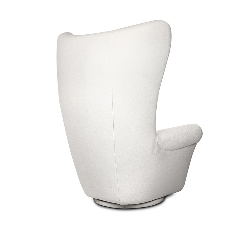 MaMaison fotel obrotowy GROSDOS biały /   chenille