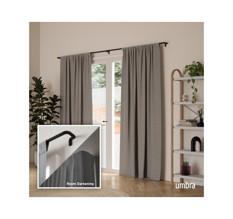 UMBRA karnisz TWILIGHT 168 - 365 cm       czarny mat