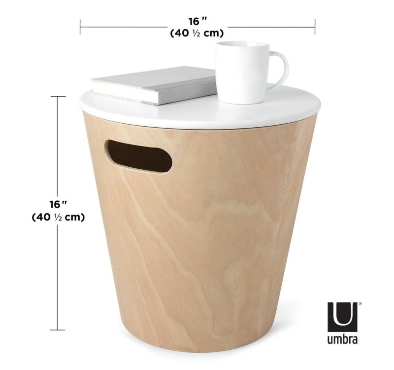 UMBRA stolik WOODROW biały - drewno