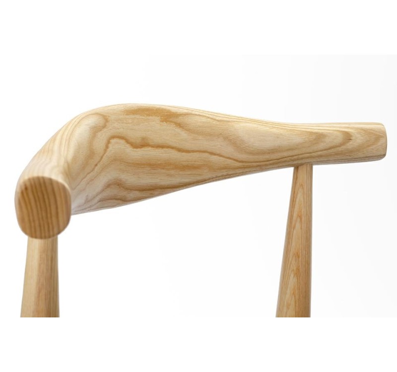 Krzesło ELBOW naturalne - drewno jesion, ekoskóra czarna