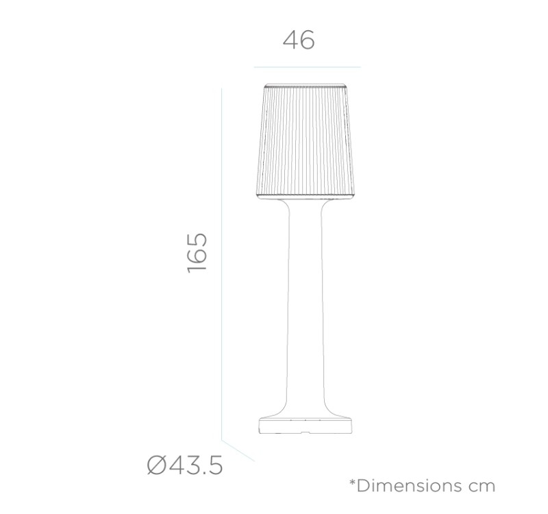 NEW GARDEN lampa ogrodowa CARMEN 165  CABLE biała
