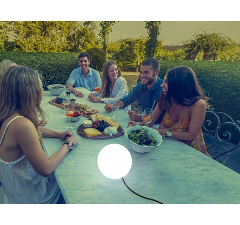 NEW GARDEN lampa ogrodowa BULY 20 CABLE biała