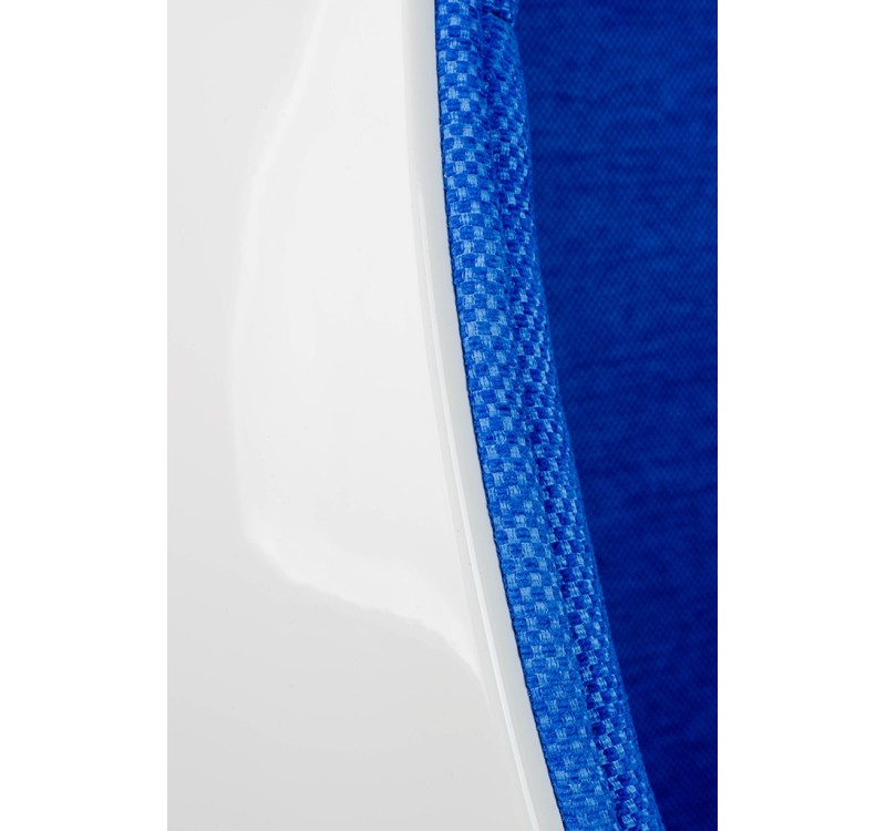 Fotel BALL biało-niebieski - włókno szklane