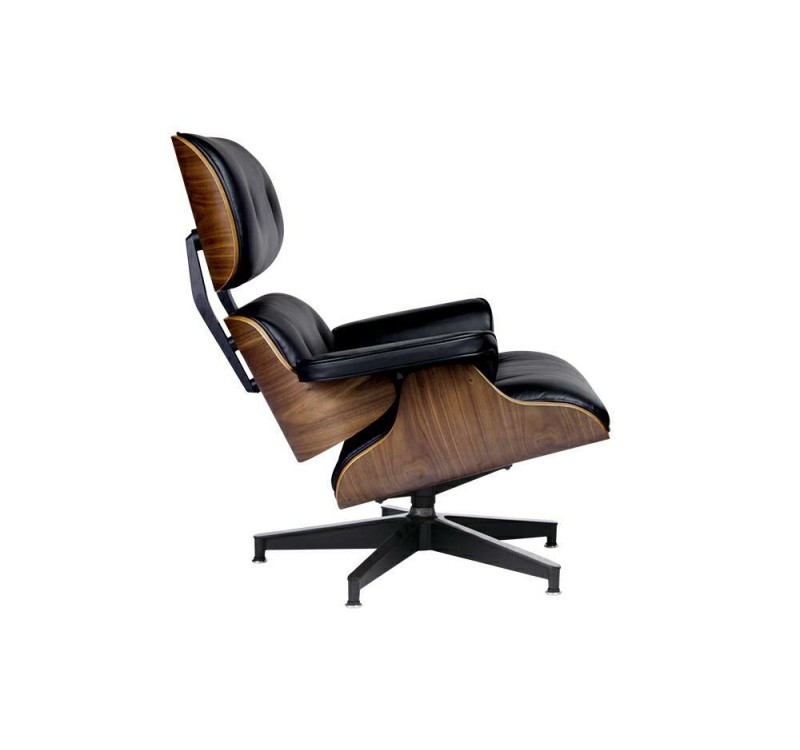 Fotel LOUNGE HM PREMIUM SZEROKI czarny - orzech