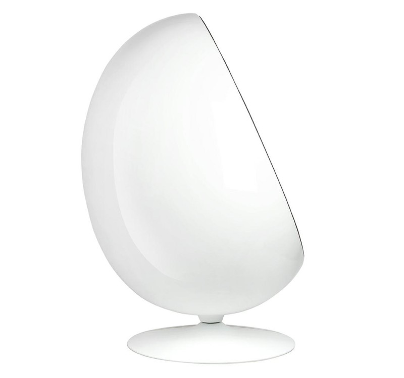 Fotel OVALIA biało-czarny - włókno szklane