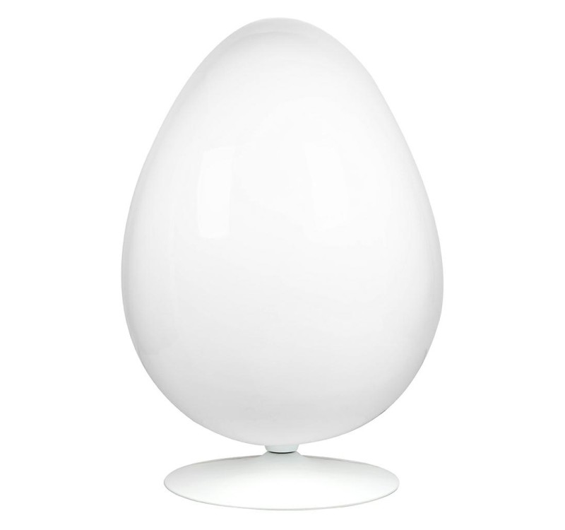 Fotel OVALIA biało-czarny - włókno szklane