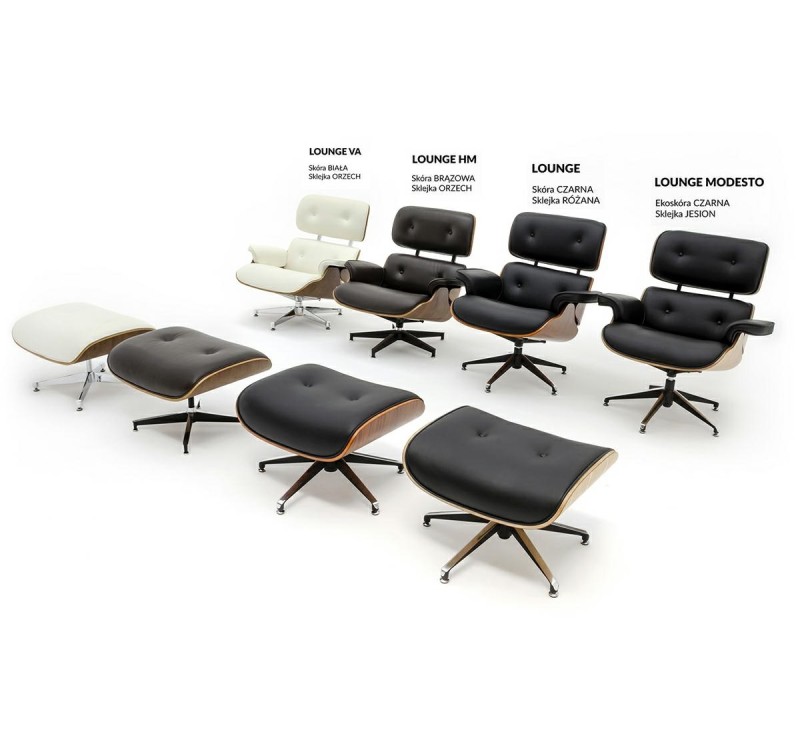 Fotel LOUNGE HM PREMIUM SZEROKI czarny - orzech