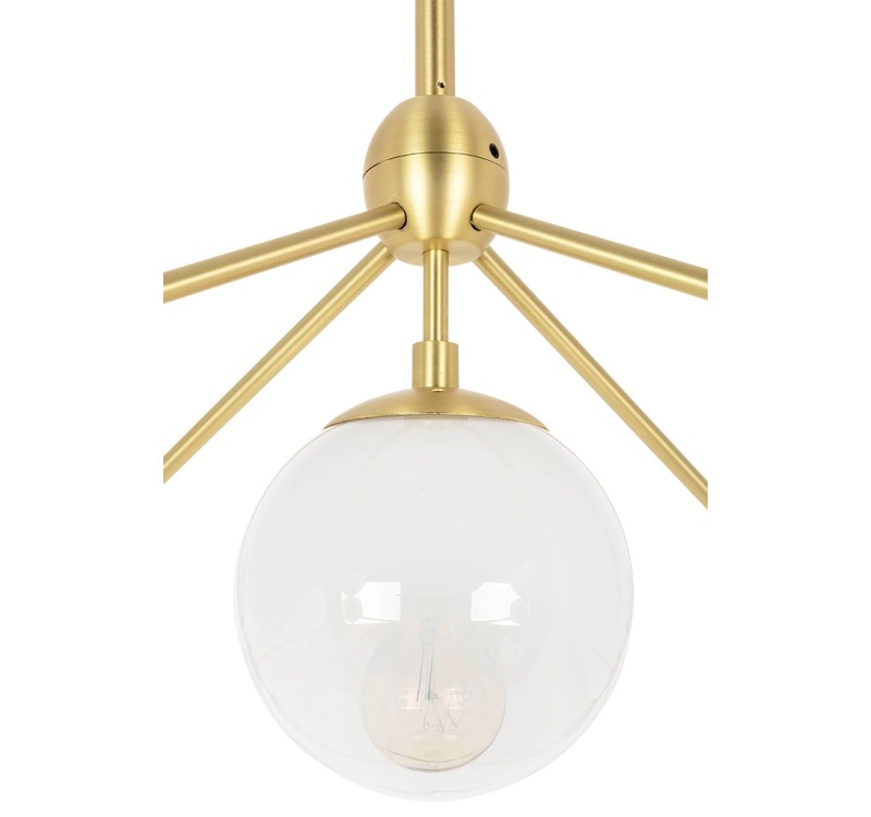 Lampa wisząca PLANETARIO 15 GOLD złota - klosze szronione