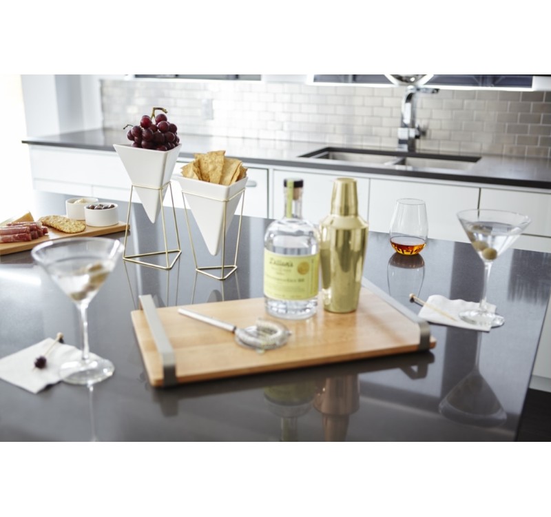 UMBRA zestaw doniczek TRIGG - biały, złoty