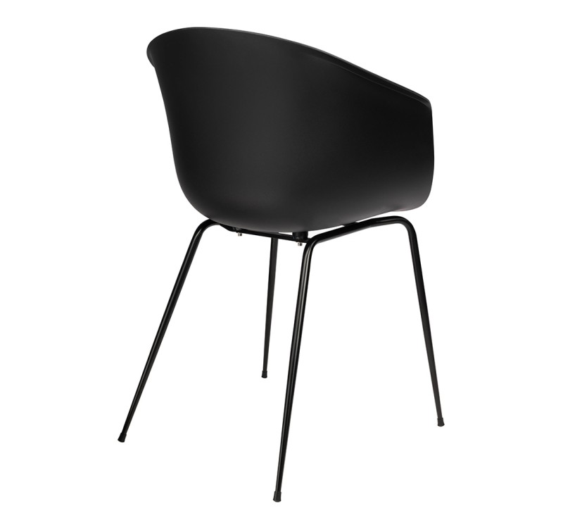 Krzesło RALF czarne - polipropylen, metal