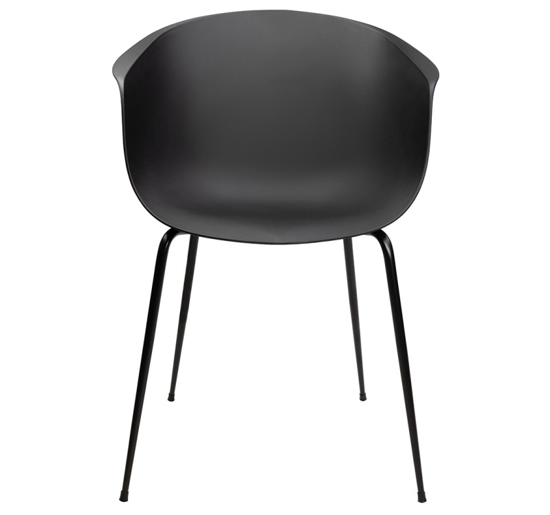 Krzesło RALF czarne - polipropylen, metal