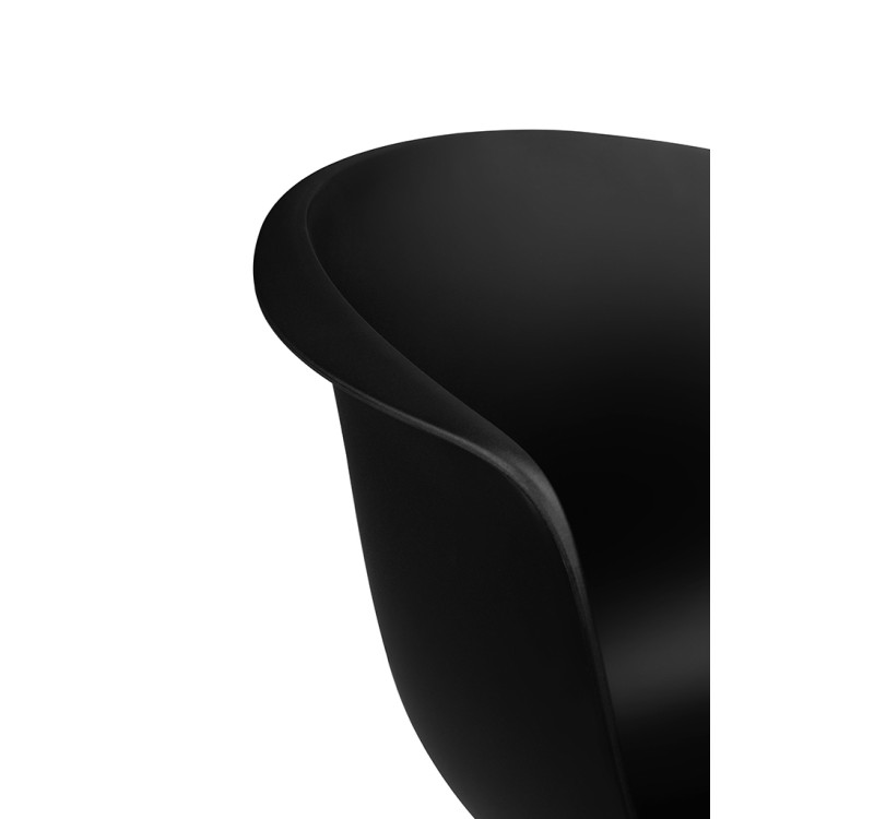 Krzesło RALF czarne - polipropylen, metal