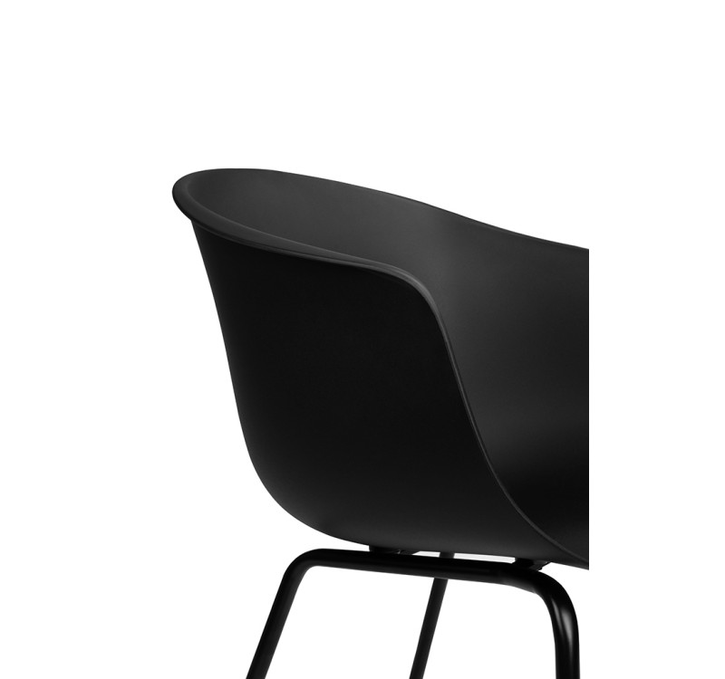 Krzesło RALF czarne - polipropylen, metal