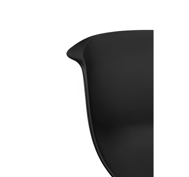 Krzesło RALF czarne - polipropylen, metal