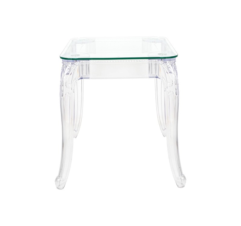 Stół KING 60 transparentny - poliwęglan, szkło hartowane