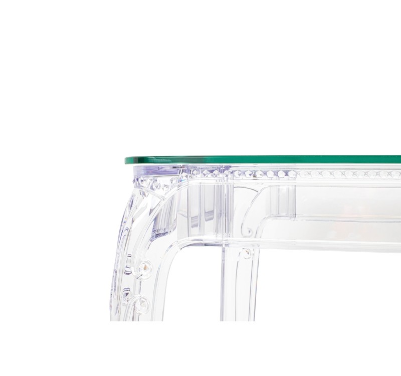 Stół KING 60 transparentny - poliwęglan, szkło hartowane
