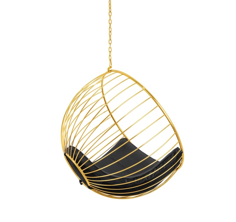 Fotel wiszący GABBIA złoty