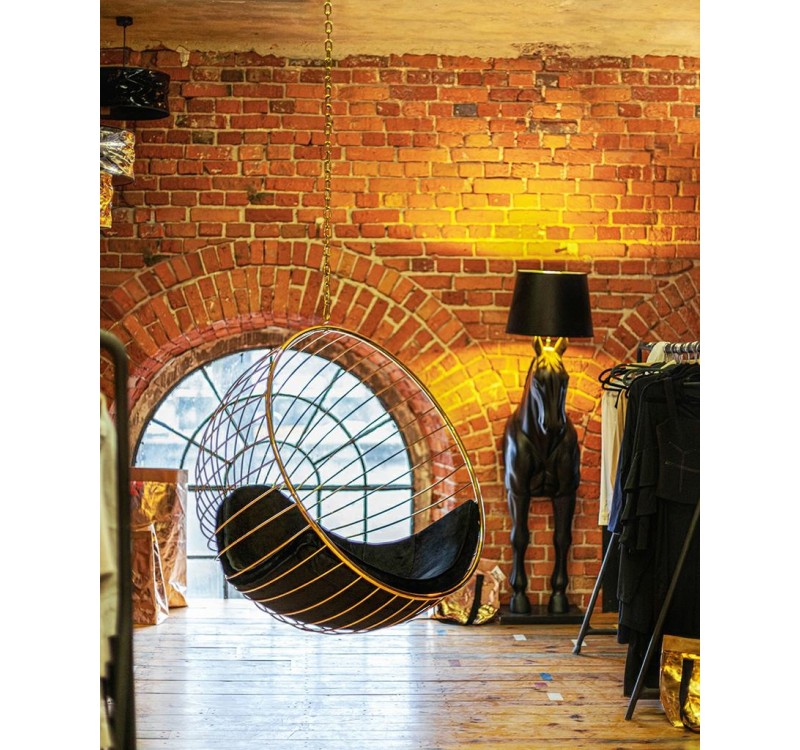 Fotel wiszący GABBIA złoty