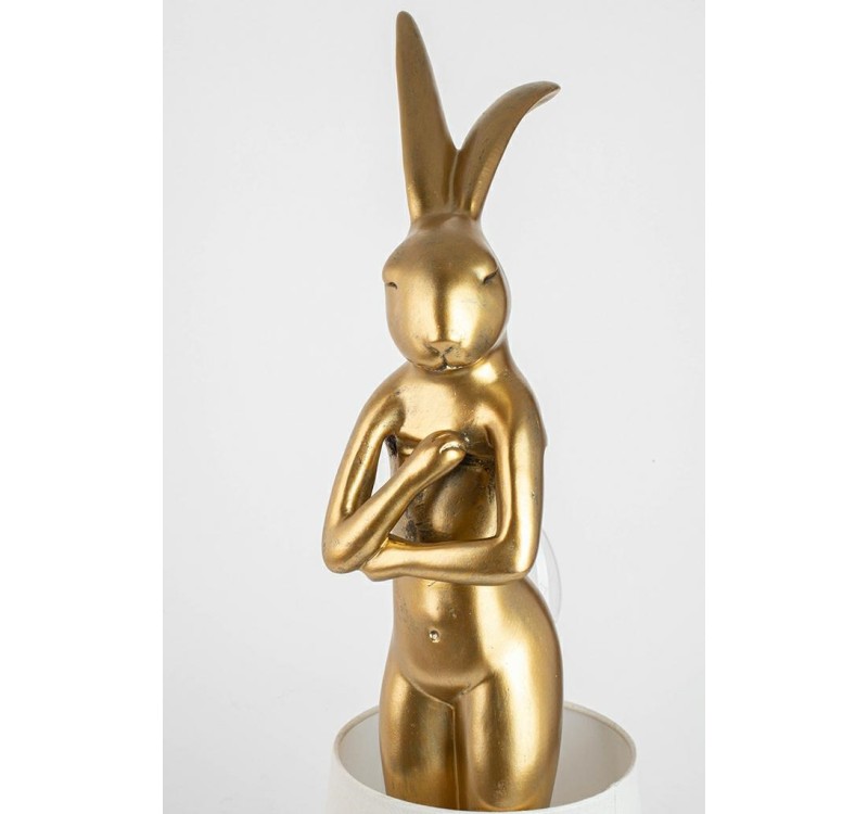 KARE lampa stołowa RABBIT 68 cm  złota / biała