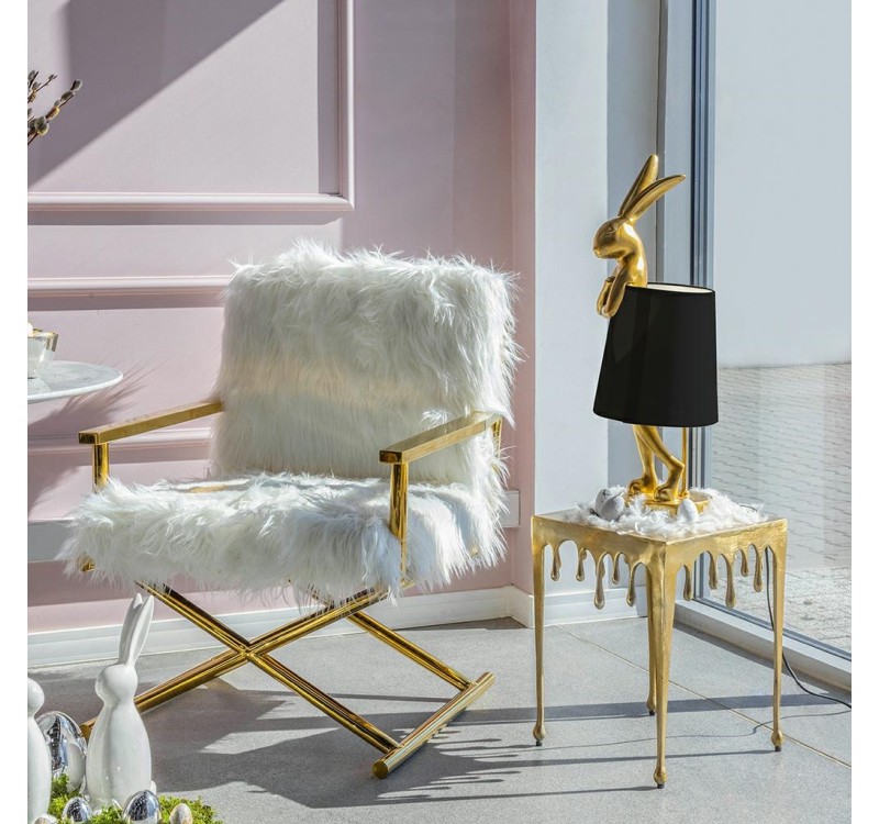 KARE lampa stołowa RABBIT 68 cm  złota / czarna