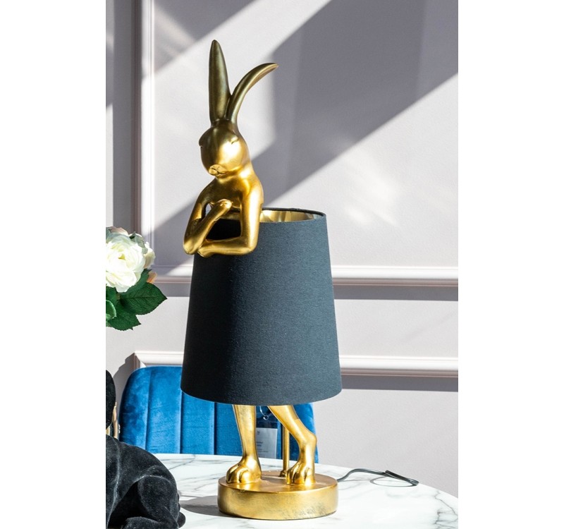 KARE lampa stołowa RABBIT 68 cm  złota / czarna