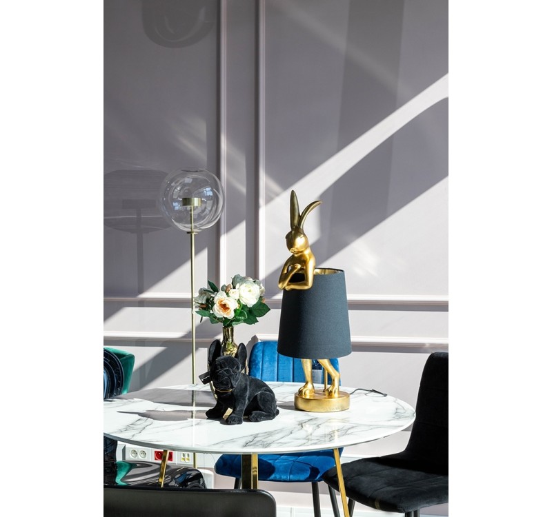 KARE lampa stołowa RABBIT 68 cm  złota / czarna