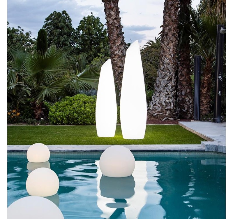 NEW GARDEN lampa ogrodowa FREDO 170 BATTERY biała