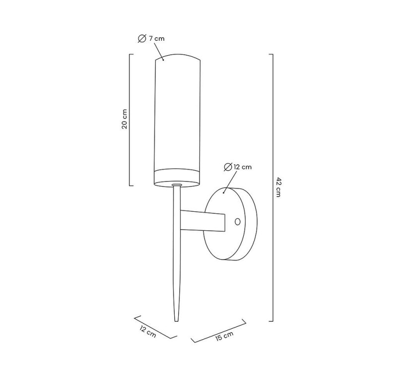 MOOSEE lampa ścienna TORCH złota