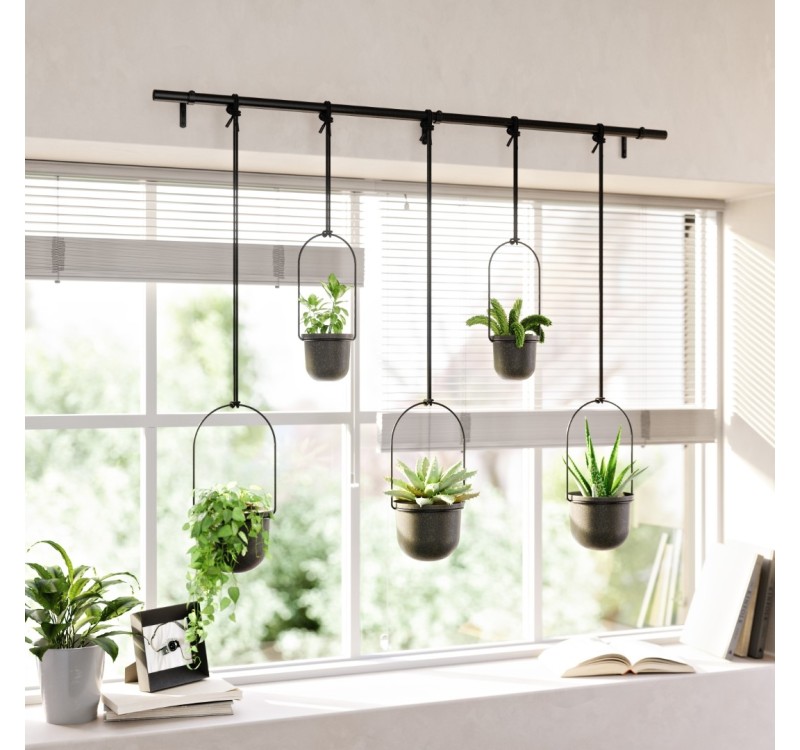 UMBRA donica wisząca TRIFLORA 5 LARGE  czarna