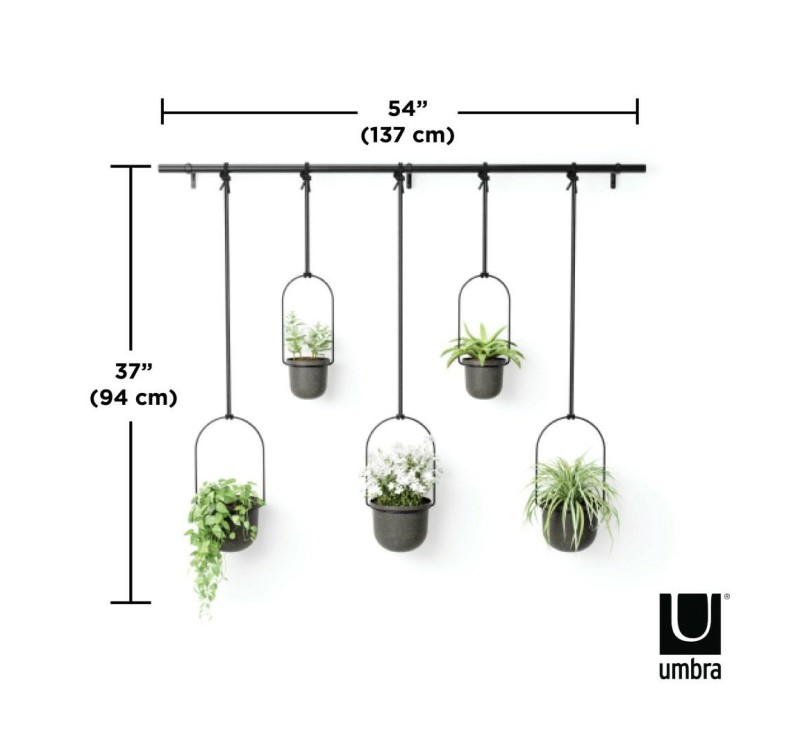 UMBRA donica wisząca TRIFLORA 5 LARGE  czarna