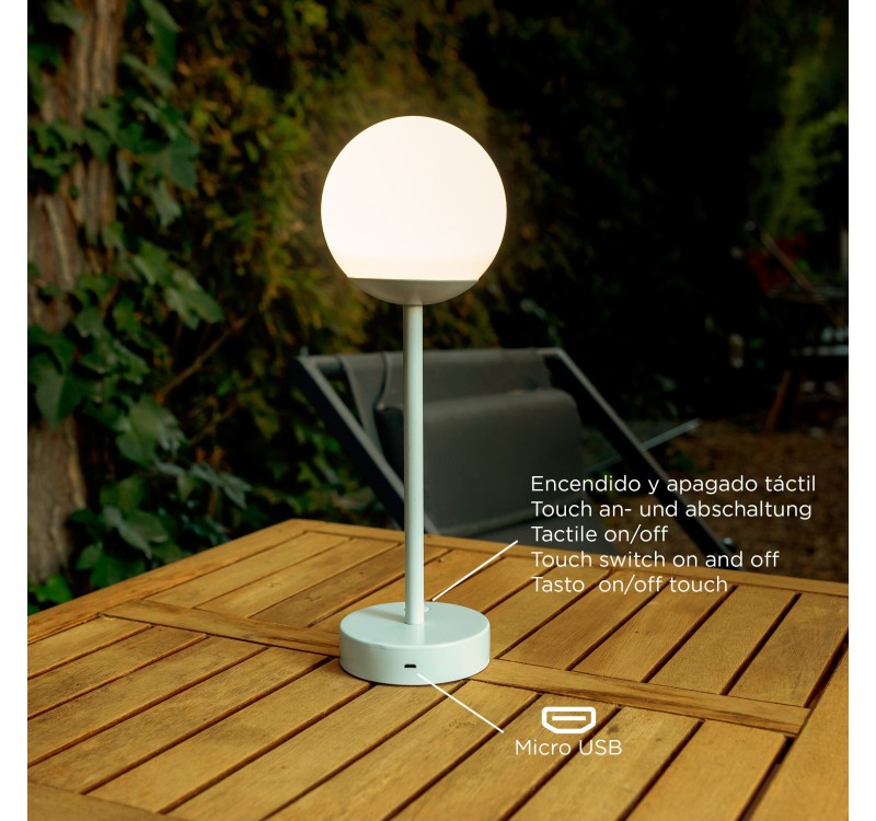 NEW GARDEN lampa stołowa NORAI SLIM 35 BATTERY rose gold