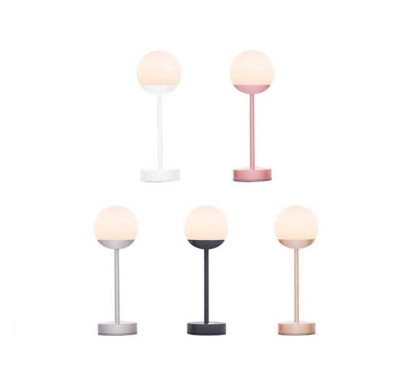 NEW GARDEN lampa stołowa NORAI SLIM 35 BATTERY rose gold