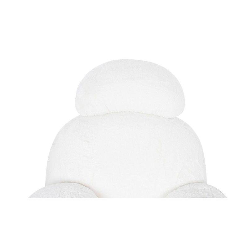 Fotel bujany PLUSH FUR biały