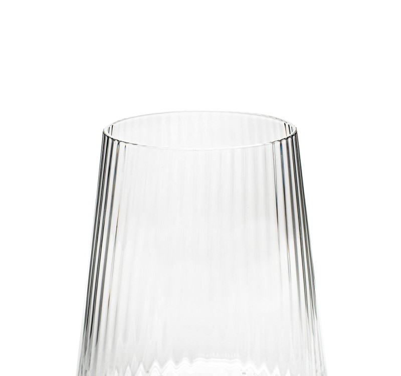 KARE komplet 4 szklanek RIFFLE 440ml      transparentny