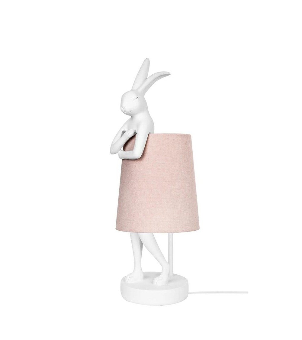 KARE lampa stołowa RABBIT 68 cm biała  / róźowa