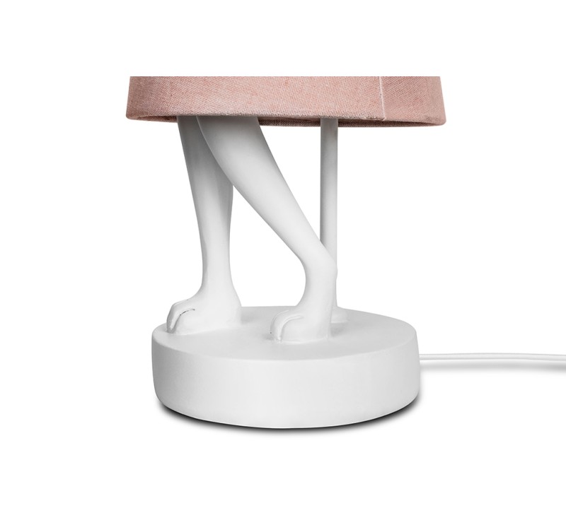 KARE lampa stołowa RABBIT 68 cm biała  / róźowa