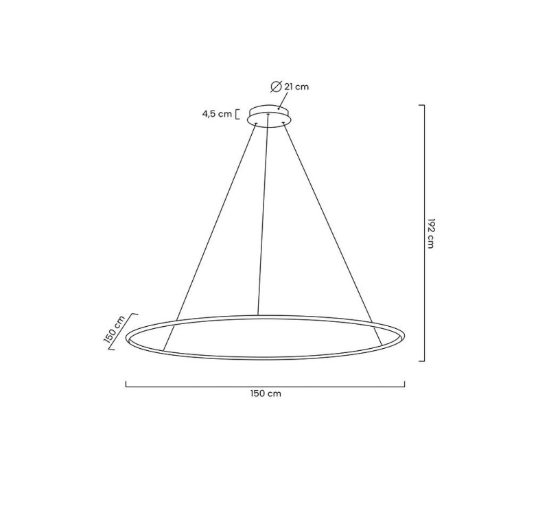 MOOSEE lampa wisząca RING SLIM 150 złota