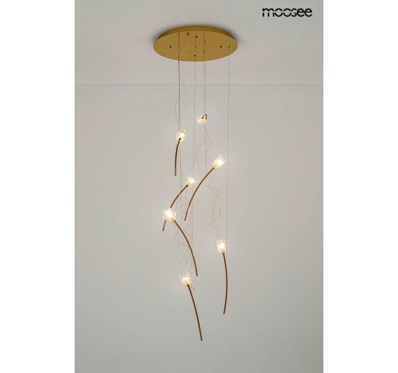 MOOSEE lampa wisząca TULIPPE 7 DISC złota