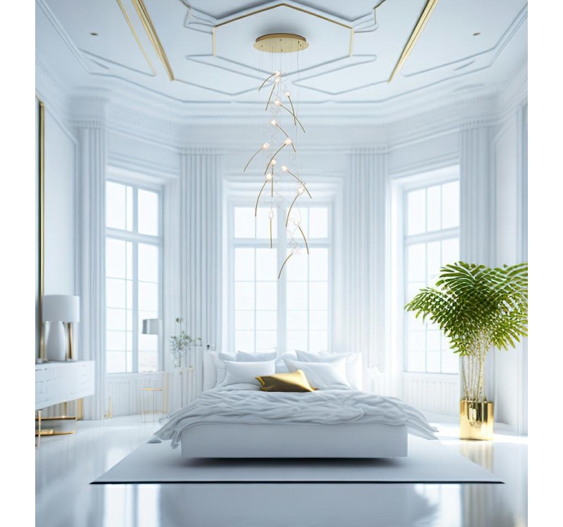 MOOSEE lampa wisząca TULIPPE 14 DISC złota