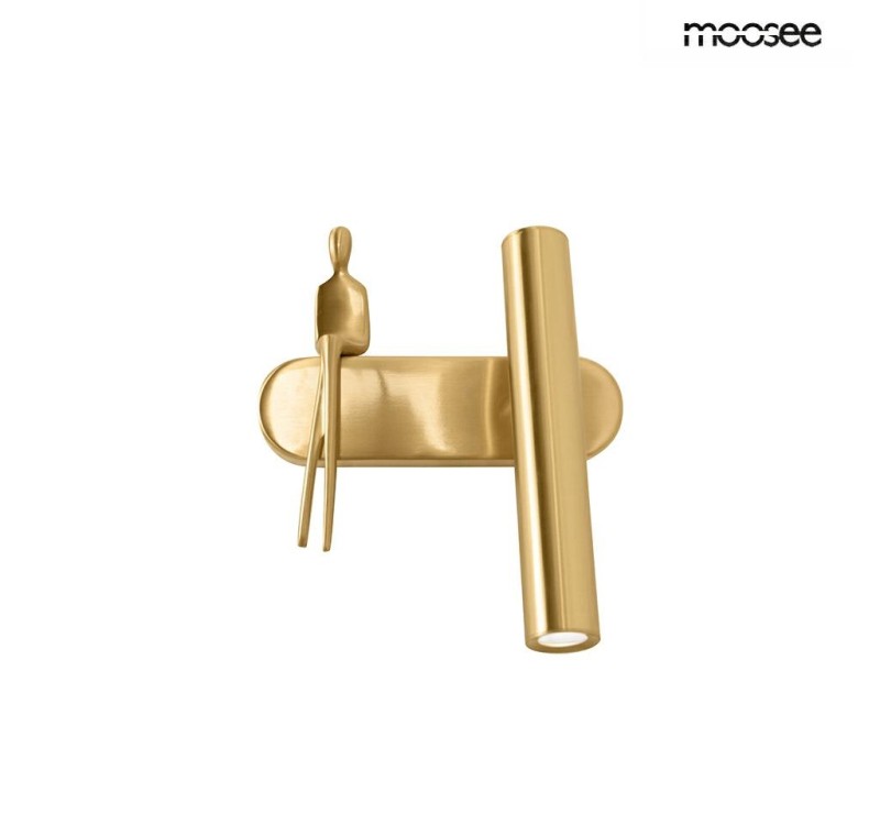 MOOSEE lampa ścienna BOY TUBE R złota