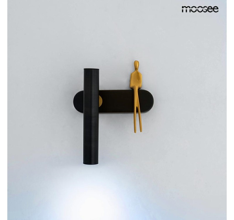 MOOSEE lampa ścienna BOY TUBE L czarna