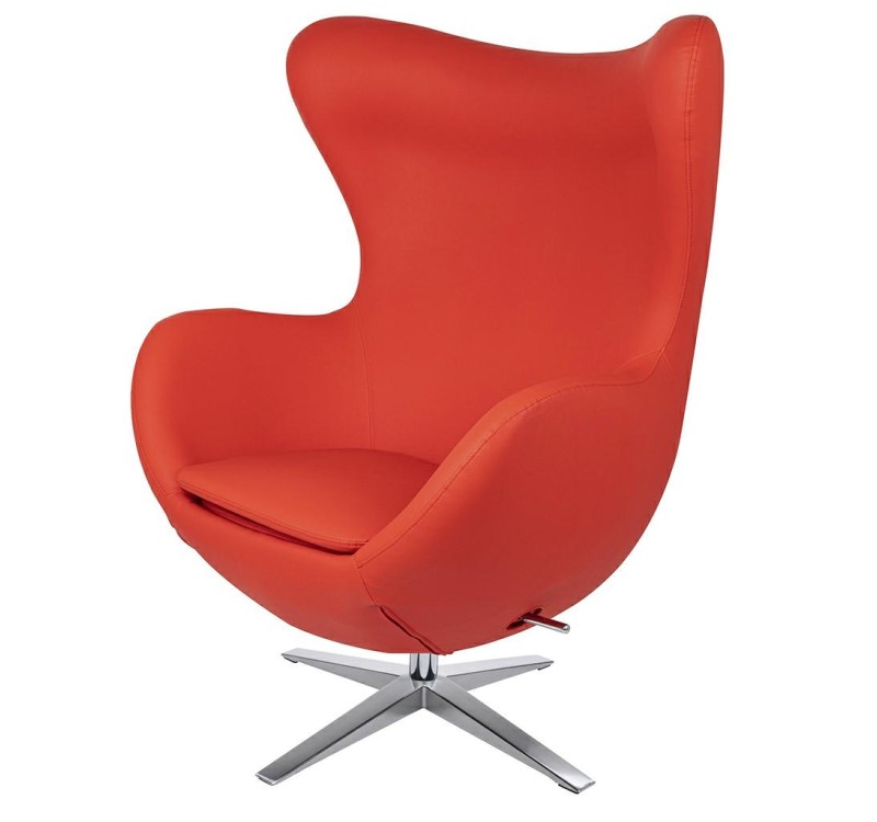 Fotel EGG SZEROKI PU czerwony